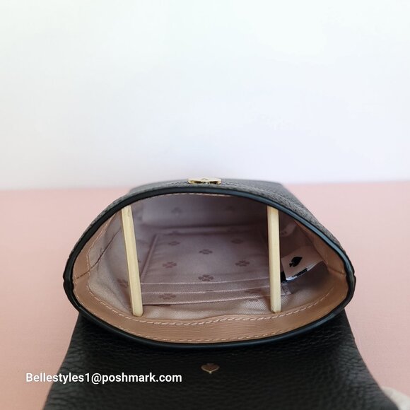 KATE SPADE Bradley North/South Pebbled Leather Phone Crossbody- Black color🎈⭐ - Picture 13 of 16